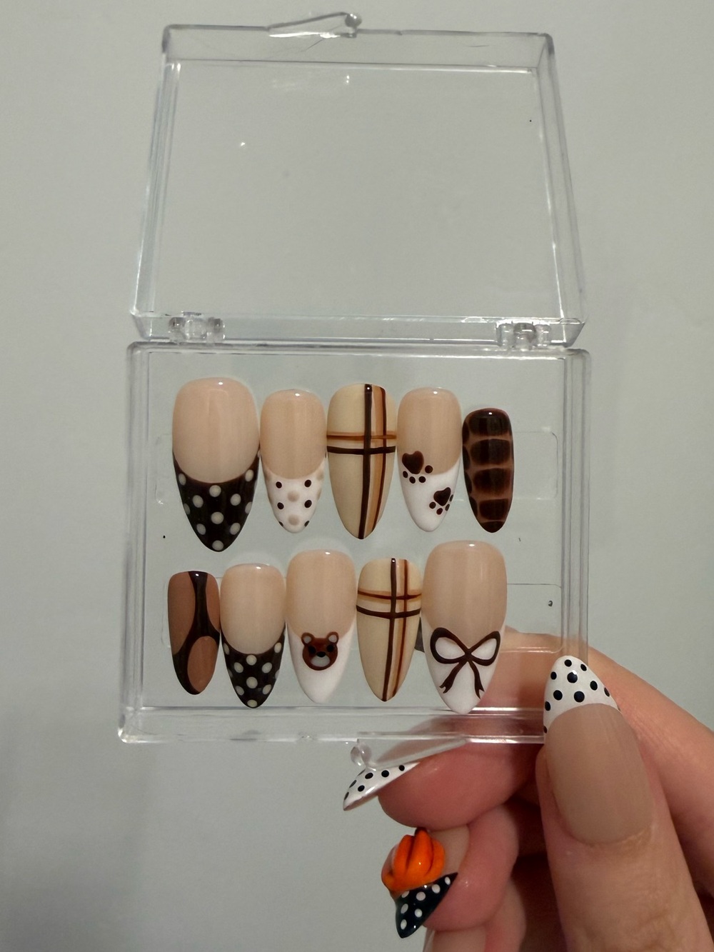 Teddy Bear Press-on Nails